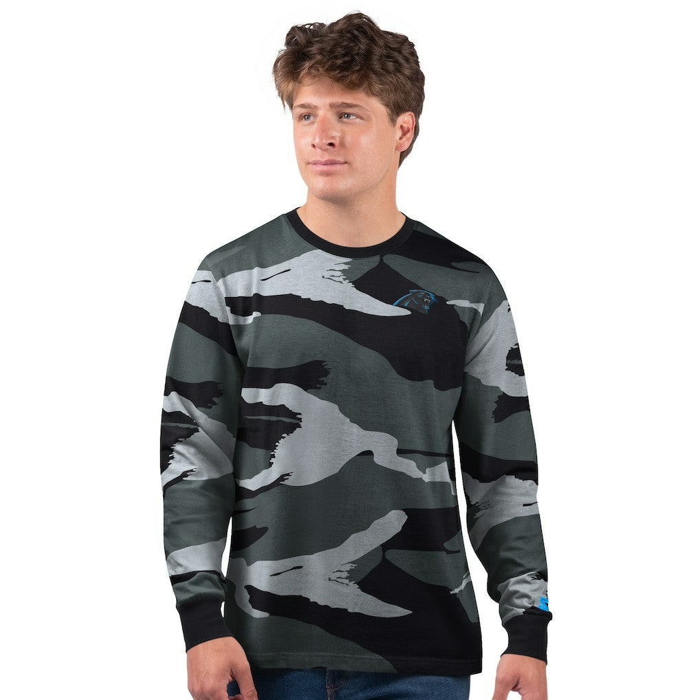 Carolina Panthers Starter Thursday Night Gridiron Long Sleeve T-Shirt- Gray