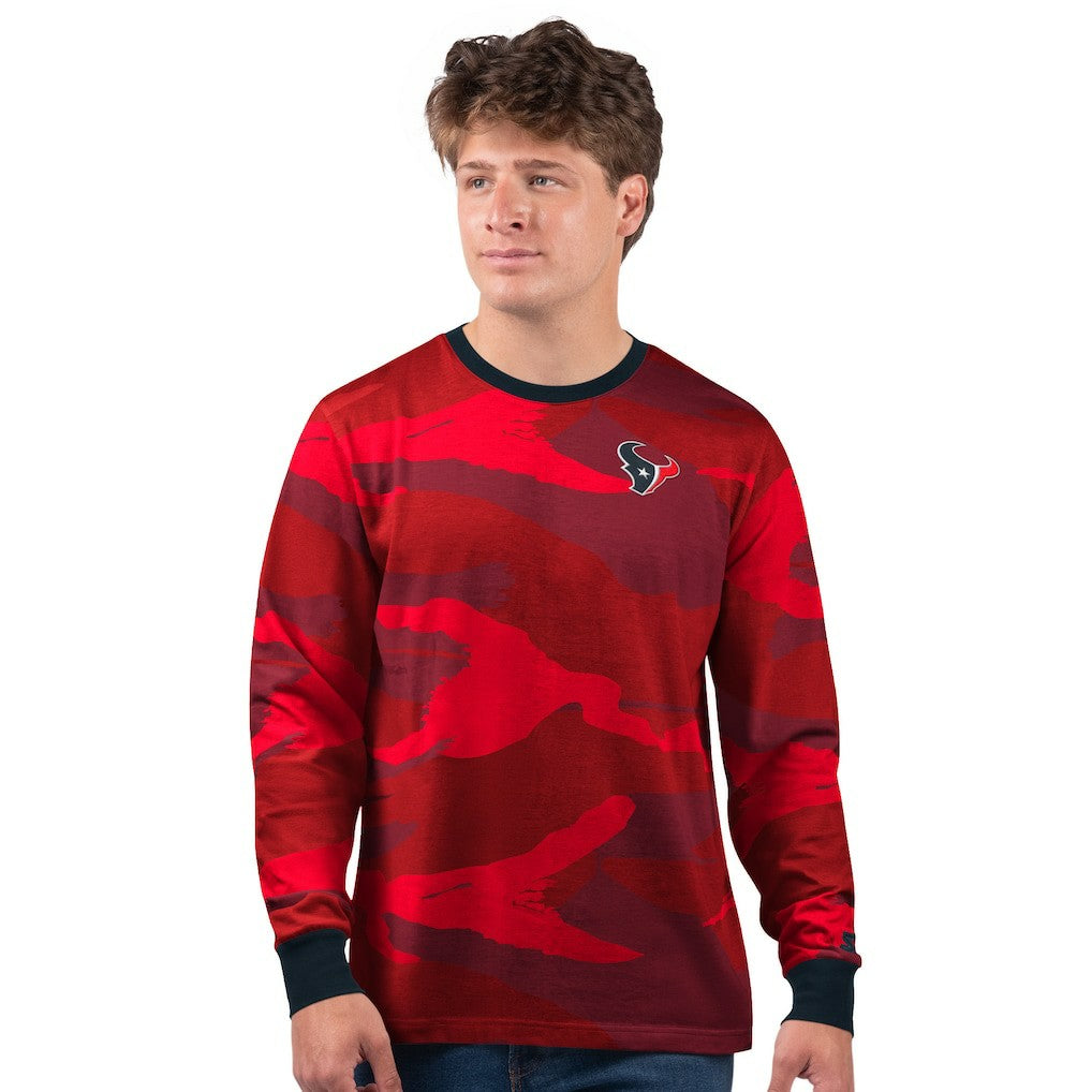 Houston Texans Starter Thursday Night Gridiron Long Sleeve T-Shirt- Red