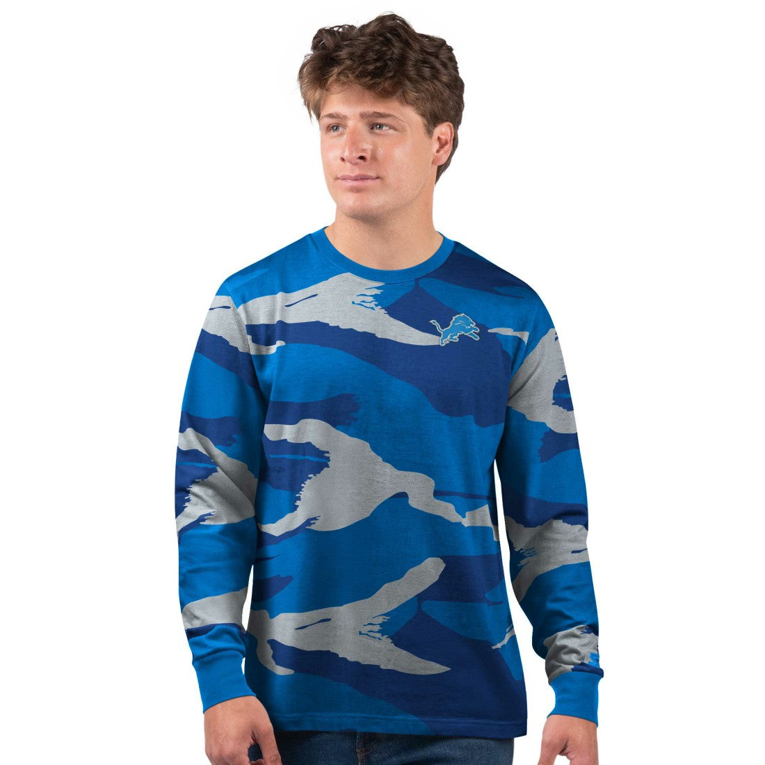 Detroit Lions Starter Thursday Night Gridiron Long Sleeve T-Shirt- Gray