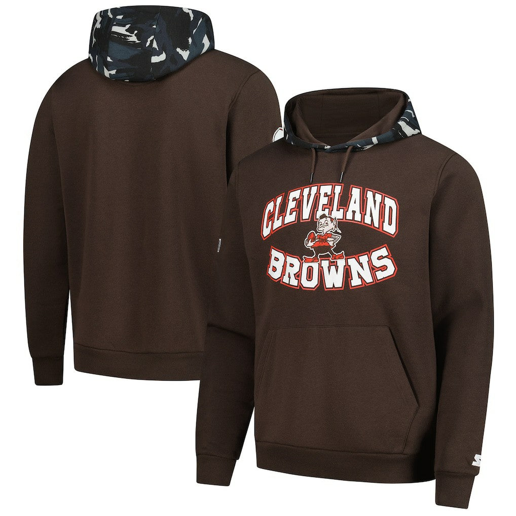 Cleveland Browns Starter Thursday Night Gridiron Vintage Logo Pullover Hoodie Brown