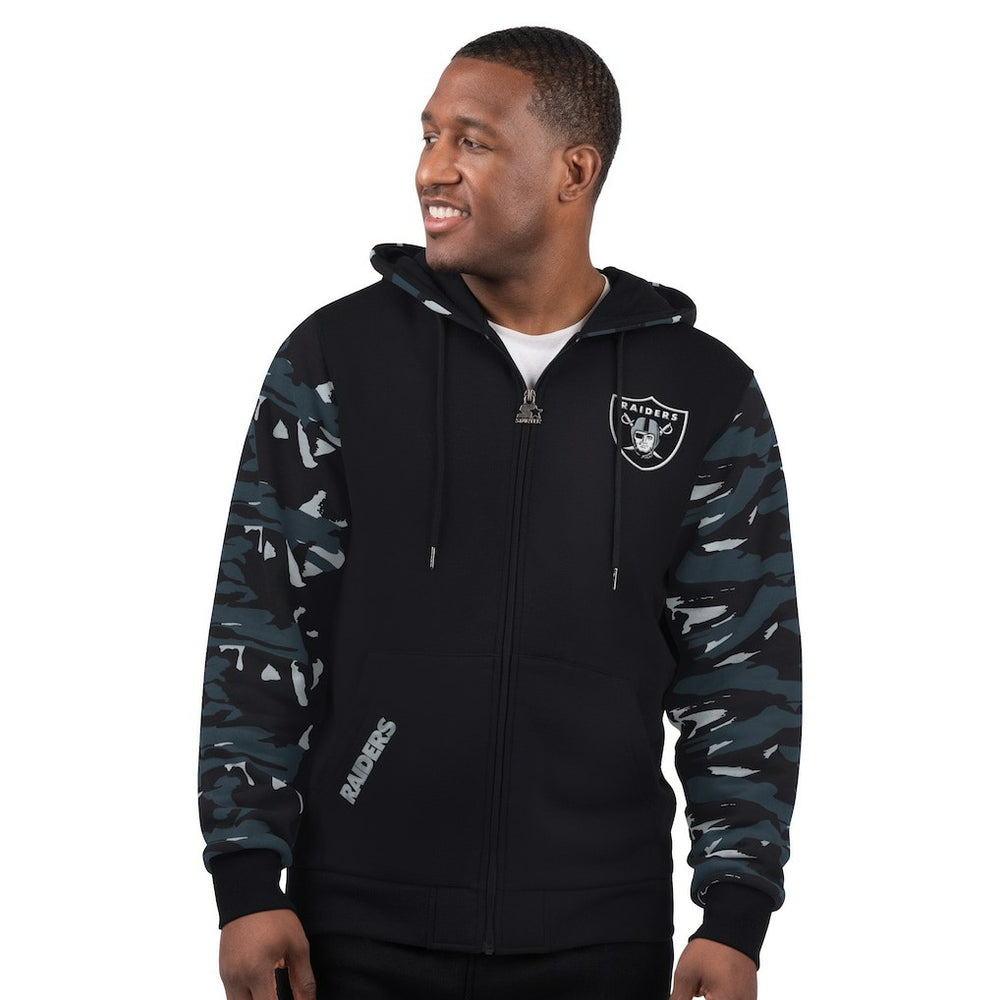 Las Vegas Raiders Starter Thursday Night Gridiron Full-Zip Hoodie Black