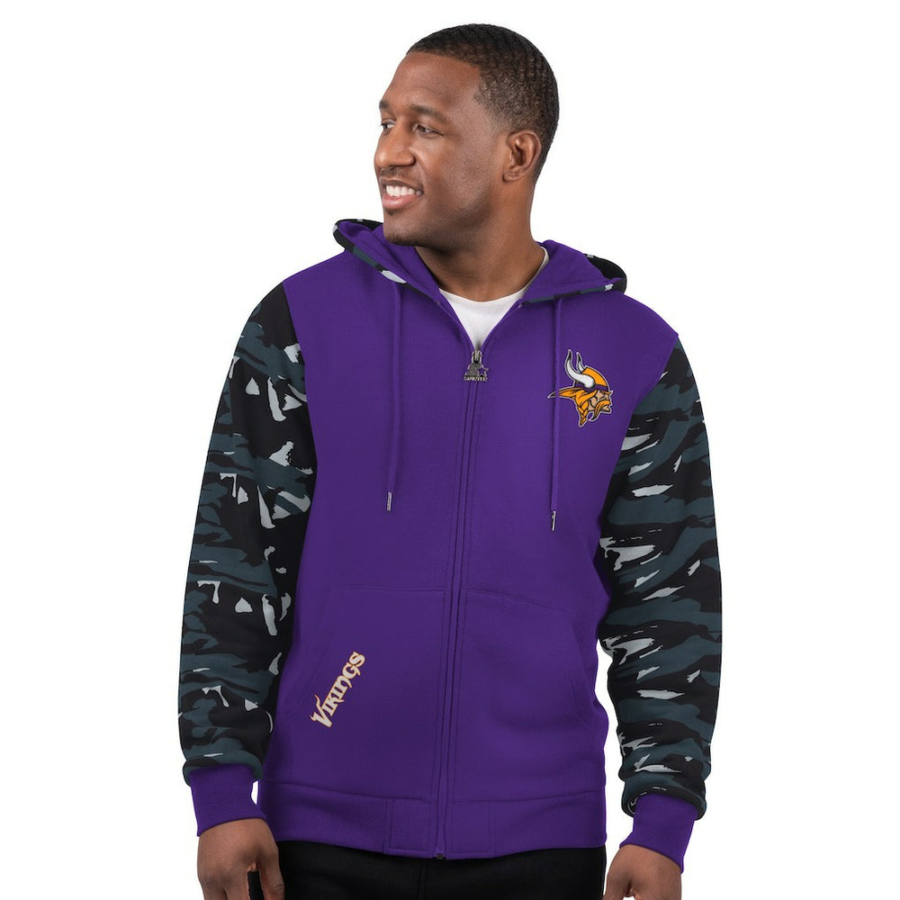 Minnesota Vikings Starter Thursday Night Gridiron Full-Zip Hoodie Purple