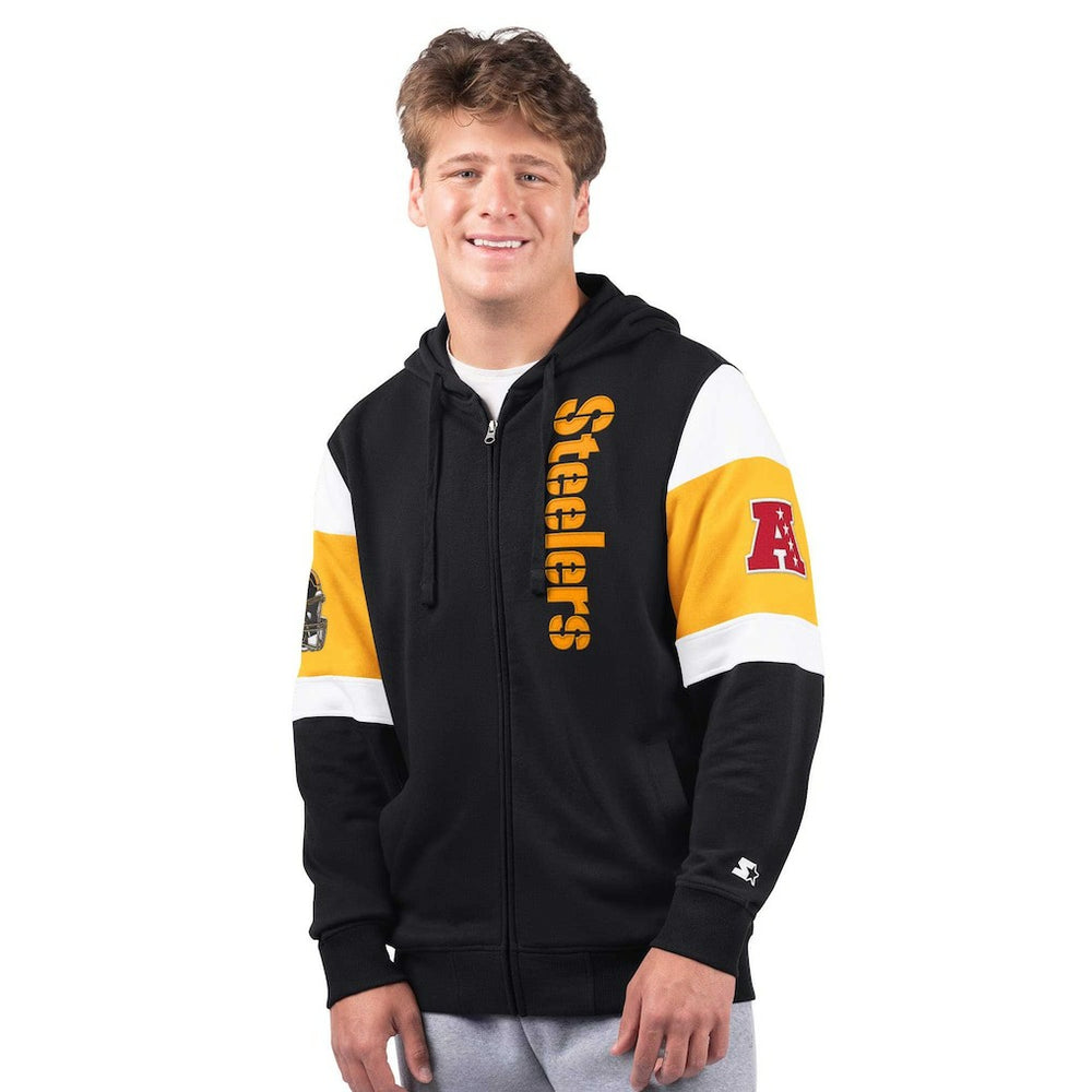 Pittsburgh Steelers Starter Extreme Full-Zip Hoodie Black