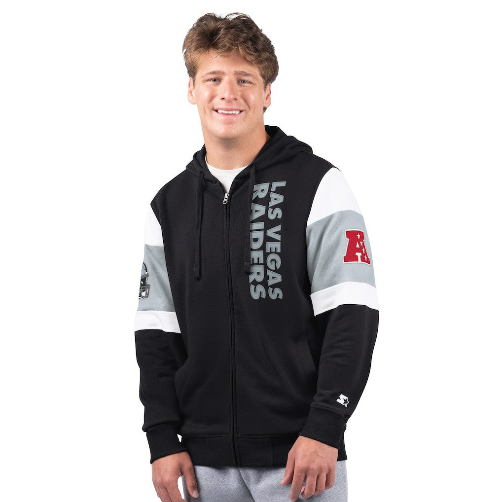 Las Vegas Raiders Starter Extreme Full-Zip Hoodie Black