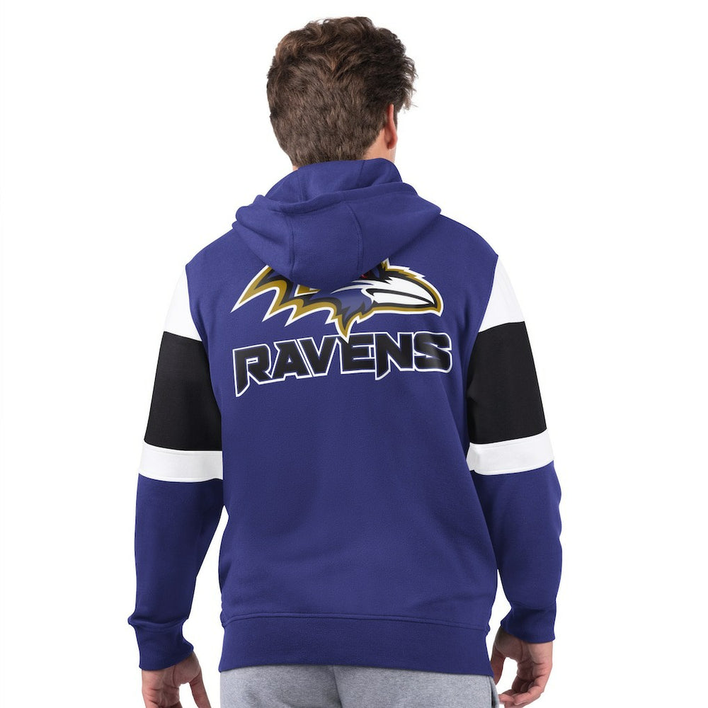Baltimore Ravens Starter Extreme Full-Zip Hoodie Purple