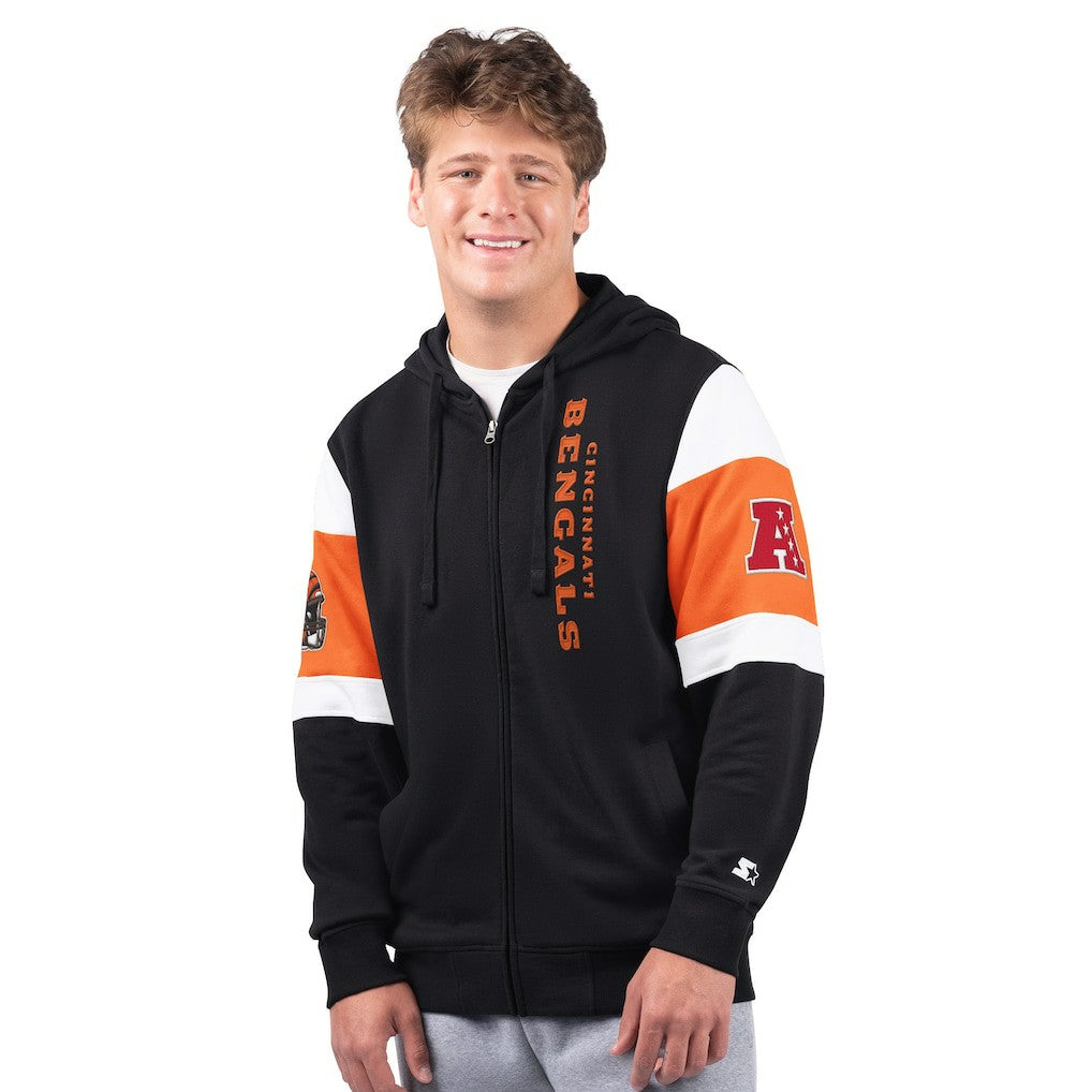 Cincinnati Bengals Starter Extreme Full-Zip Hoodie Black