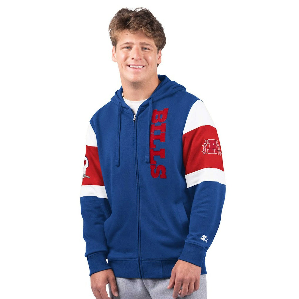 Buffalo Bills Starter Extreme Vintage Logo Full-Zip Hoodie Royal