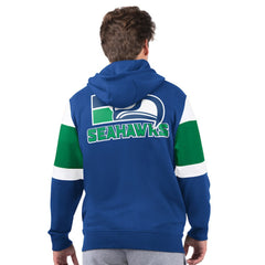 Seattle Seahawks Starter Extreme Vintage Logo Full-Zip Hoodie Royal