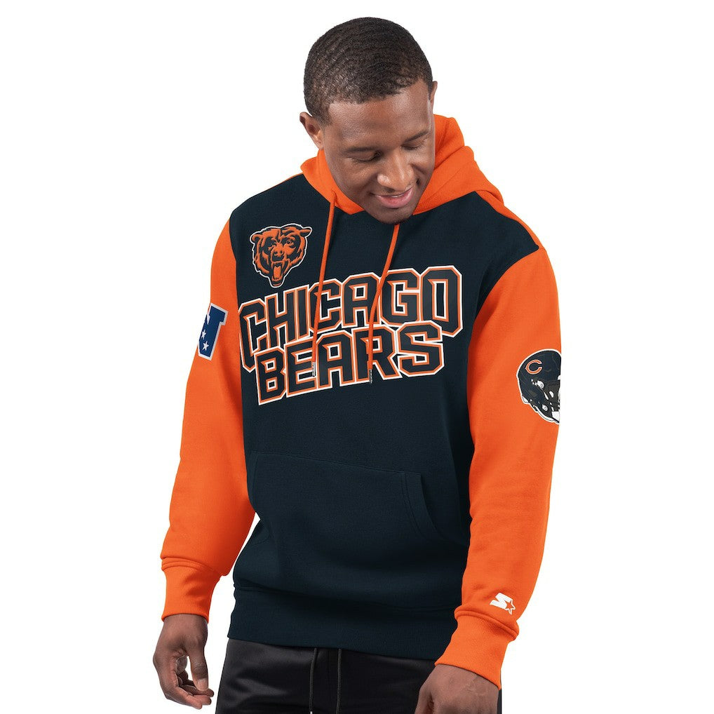 Chicago Bears Starter Extreme Pullover Hoodie Navy