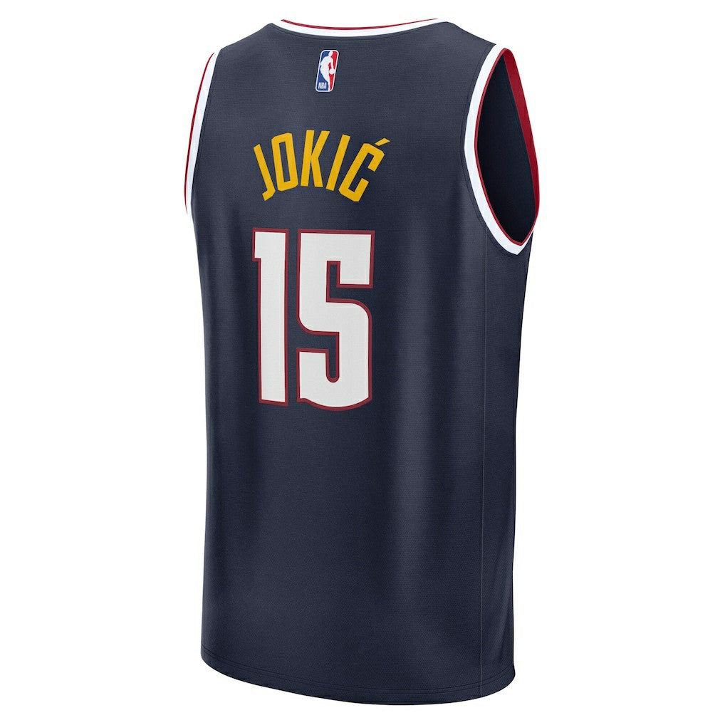 Nikola Jokic Denver Nuggets Fast Break Replica Player Jersey Icon Edition Navy