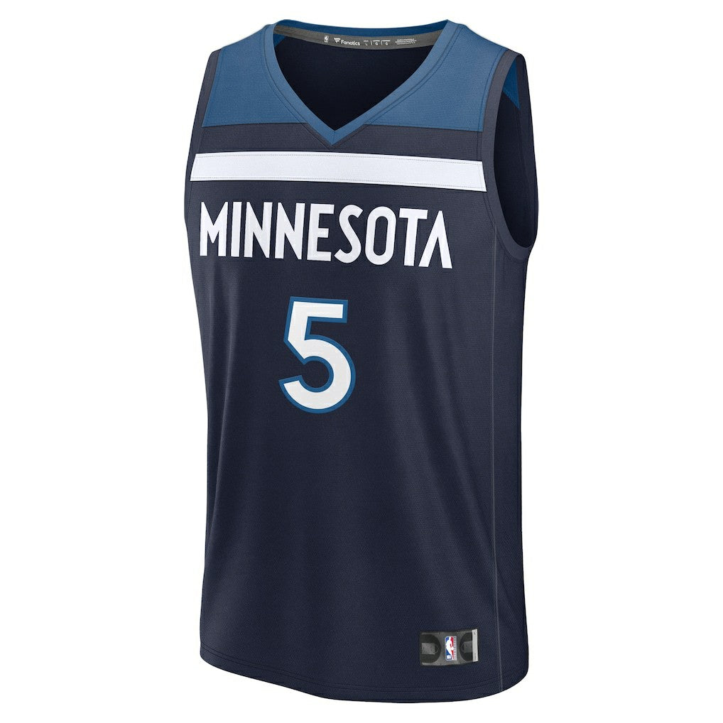 Anthony Edwards Minnesota Timberwolves Fast Break Replica Player Jersey Icon Edition Navy