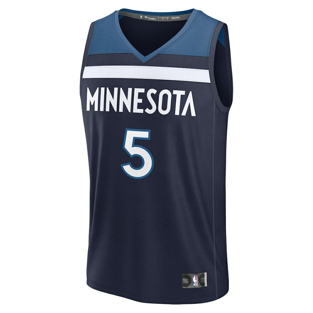 Anthony Edwards Minnesota Timberwolves Fast Break Replica Player Jersey Icon Edition Navy