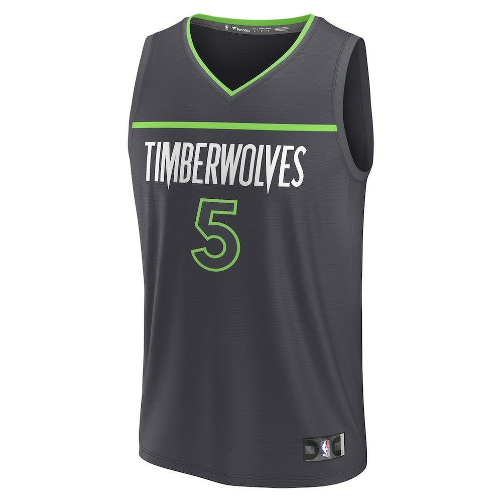 Anthony Edwards Minnesota Timberwolves Fast Break Replica Player Jersey Statement Edition Anthracite