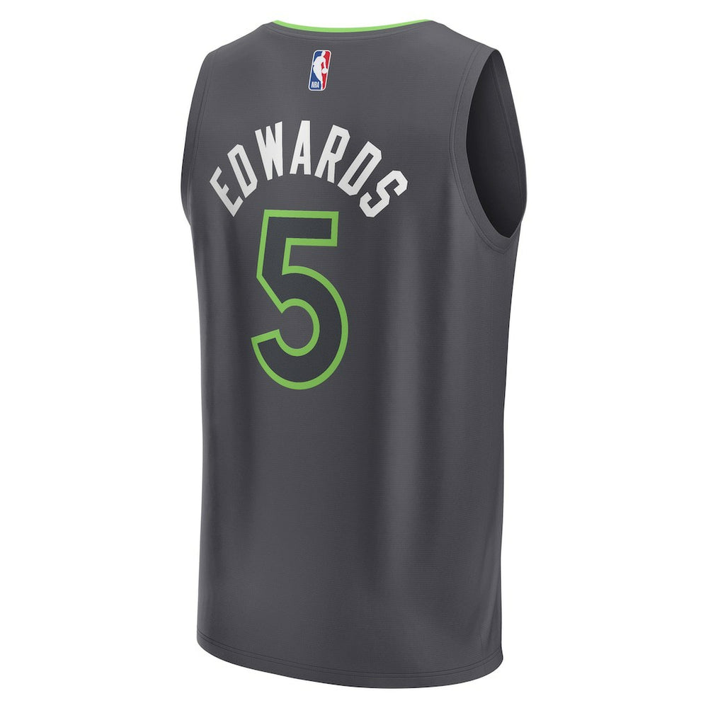 Anthony Edwards Minnesota Timberwolves Fast Break Replica Player Jersey Statement Edition Anthracite