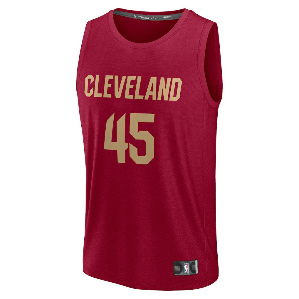 Donovan Mitchell Cleveland Cavaliers Fast Break Replica Player Jersey Icon Editi- Wine