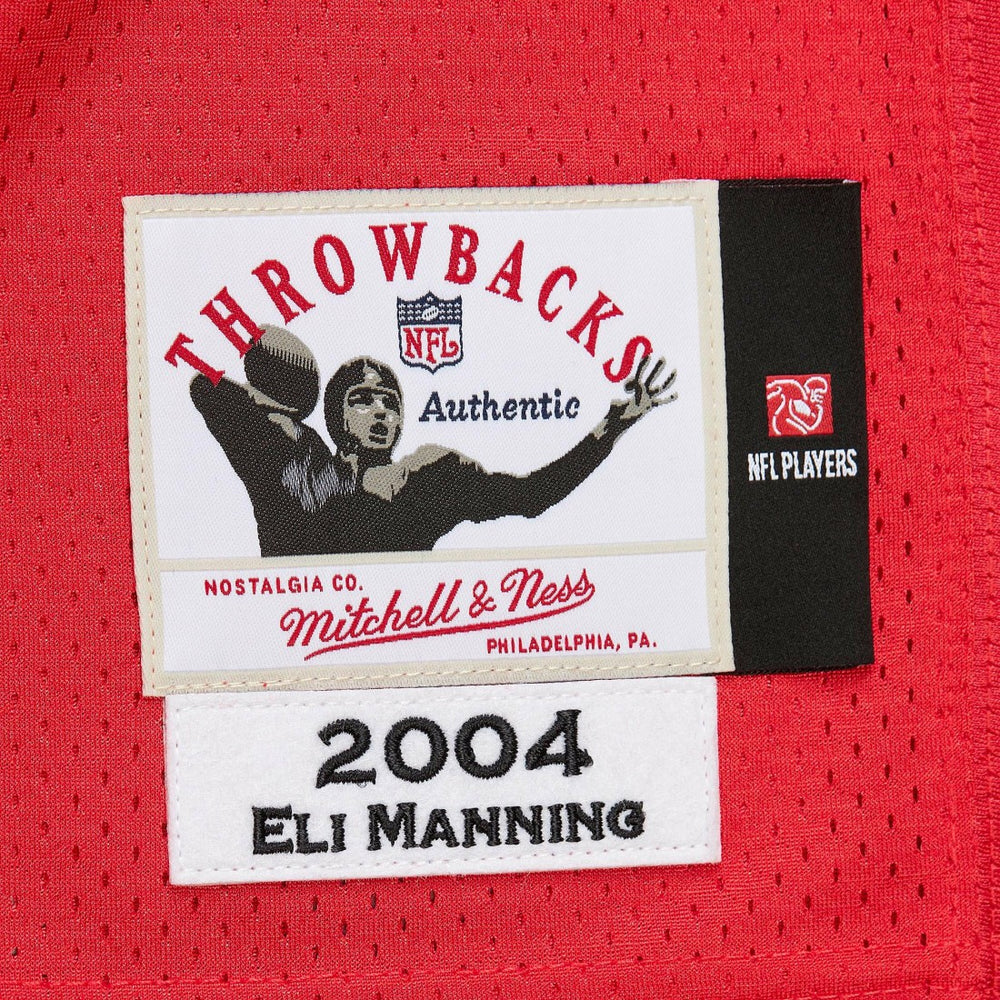 Eli Manning New York Giants 2004 Authentic Throwback Retired Player Jersey Red