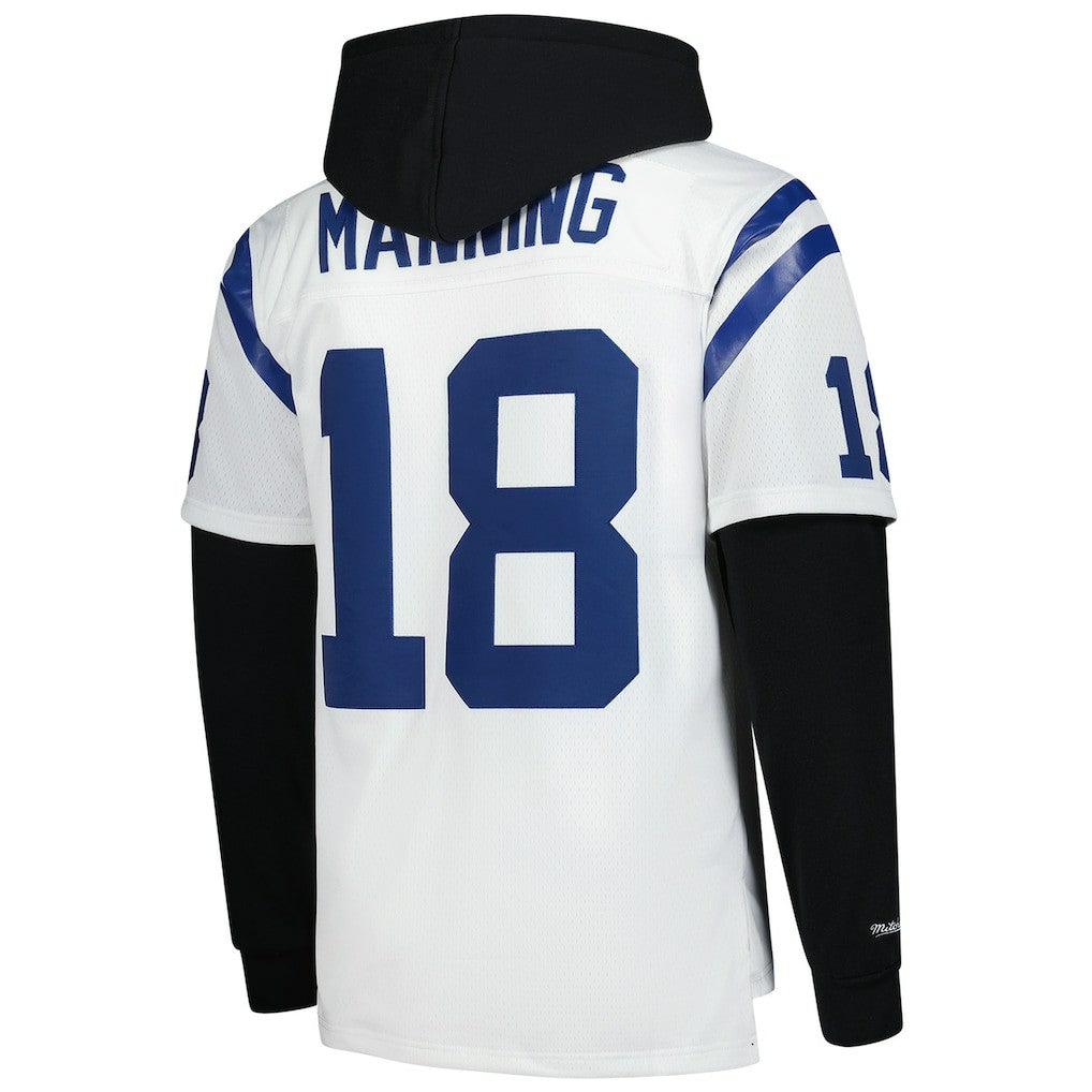 Peyton Manning Indianapolis Colts Player Name & Number Hoodie Legacy Jersey White