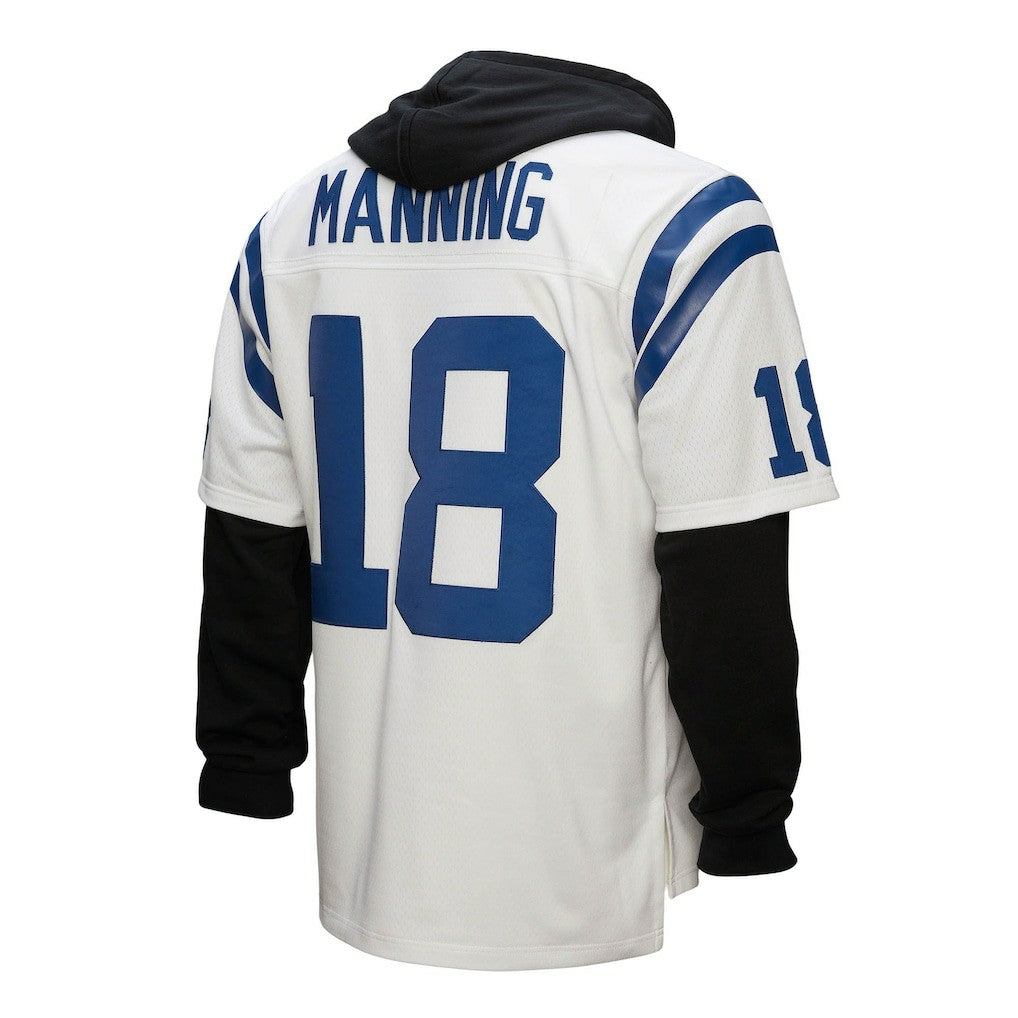 Peyton Manning Indianapolis Colts Player Name & Number Hoodie Legacy Jersey White