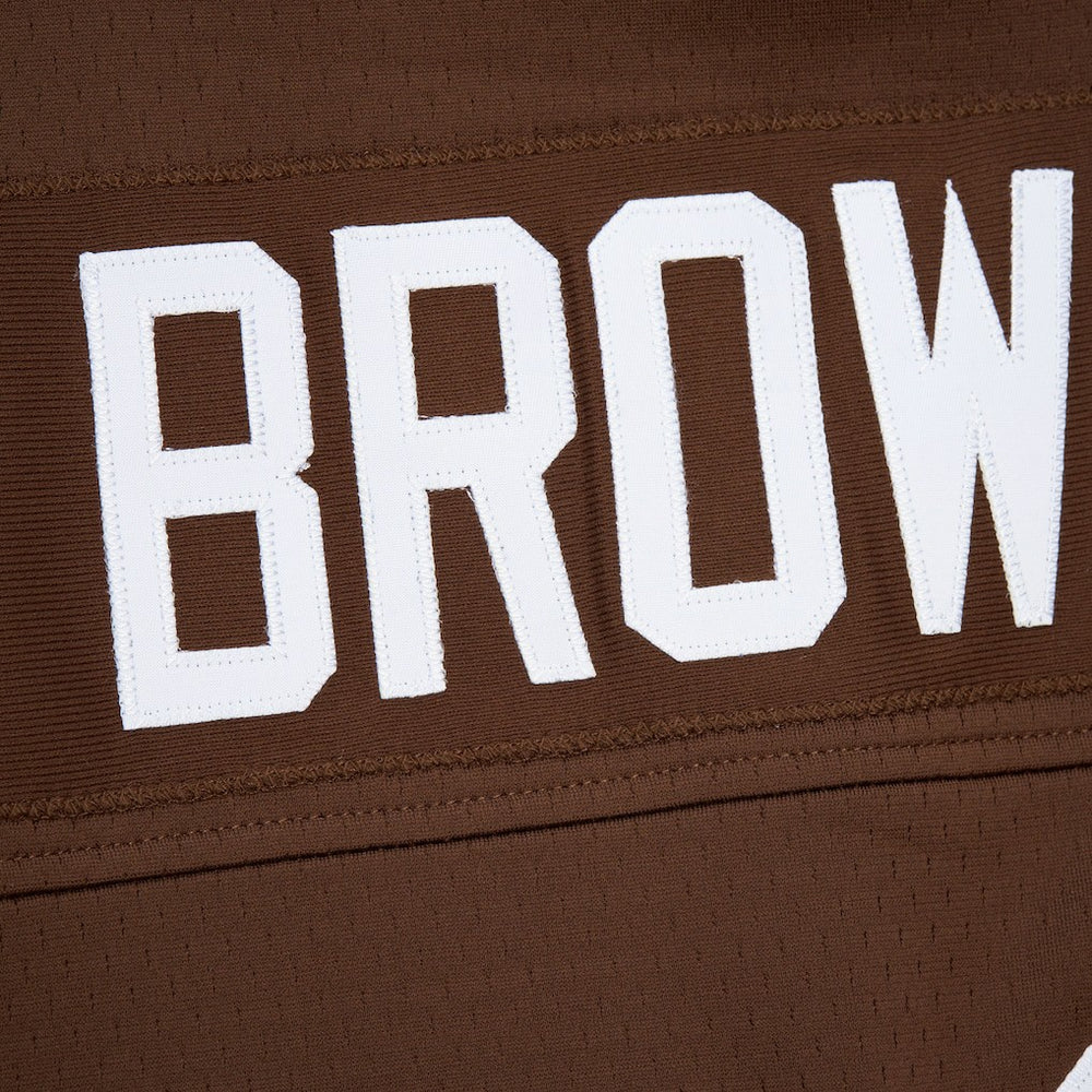 Jim Brown Cleveland Browns Player Name & Number Hoodie Legacy Jersey Brown
