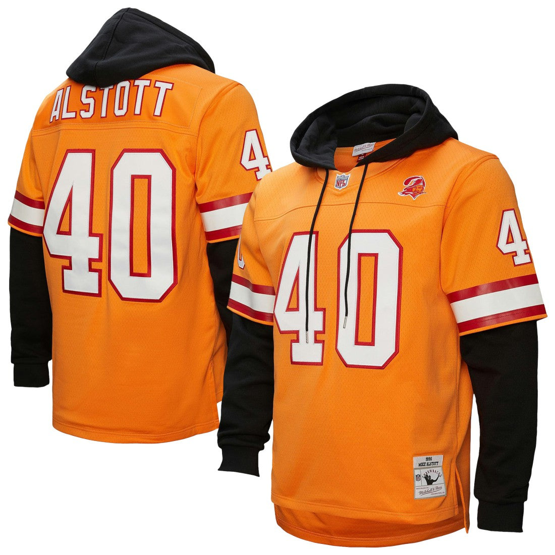 Mike Alstott Tampa Bay Buccaneers Player Name & Number Hoodie Legacy Jersey Orange
