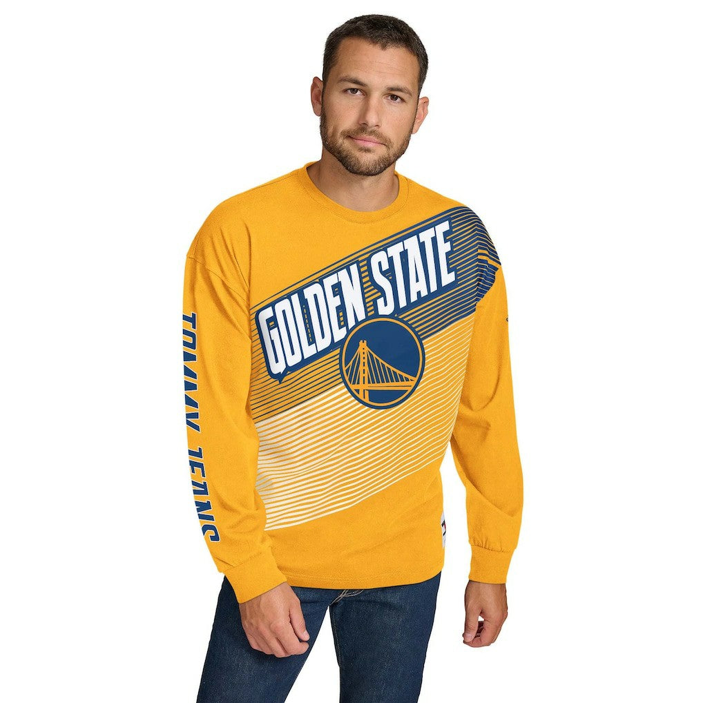 Golden State Warriors Tommy Jeans Lucas Long Sleeve T-Shirt Gold