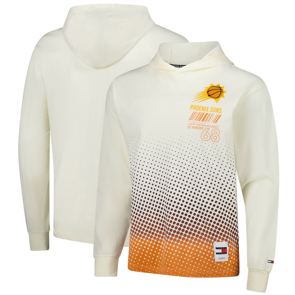 Phoenix Suns Tommy Jeans Ben Long Sleeve Hoodie T-Shirt Cream