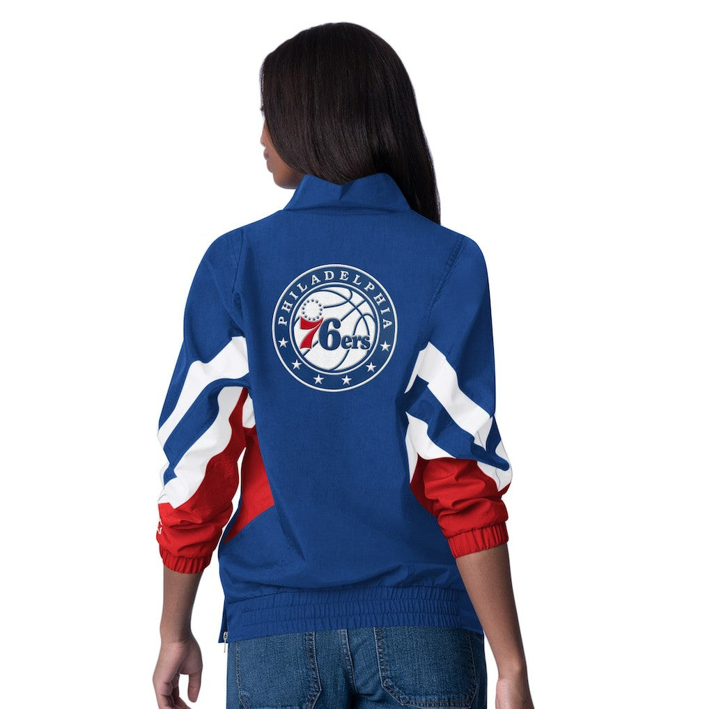 Philadelphia 76ers Starter Women's Renegade Oxford Half-Zip Jacket Royal