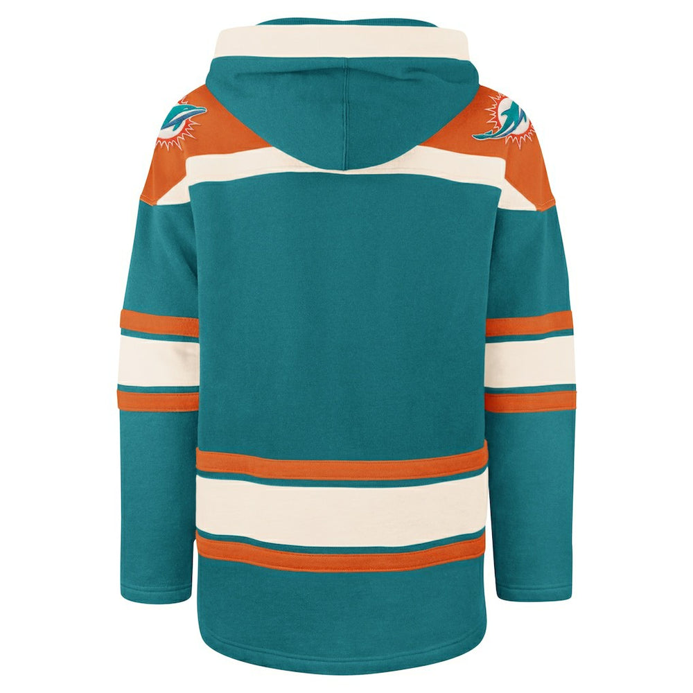 Miami Dolphins '47 Superior Lacer Pullover Hoodie Aqua