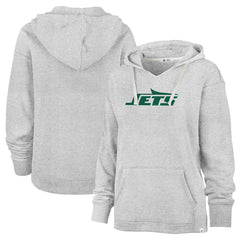 New York Jets '47 Women's Premier Kennedy V-Neck Pullover Hoodie Gray