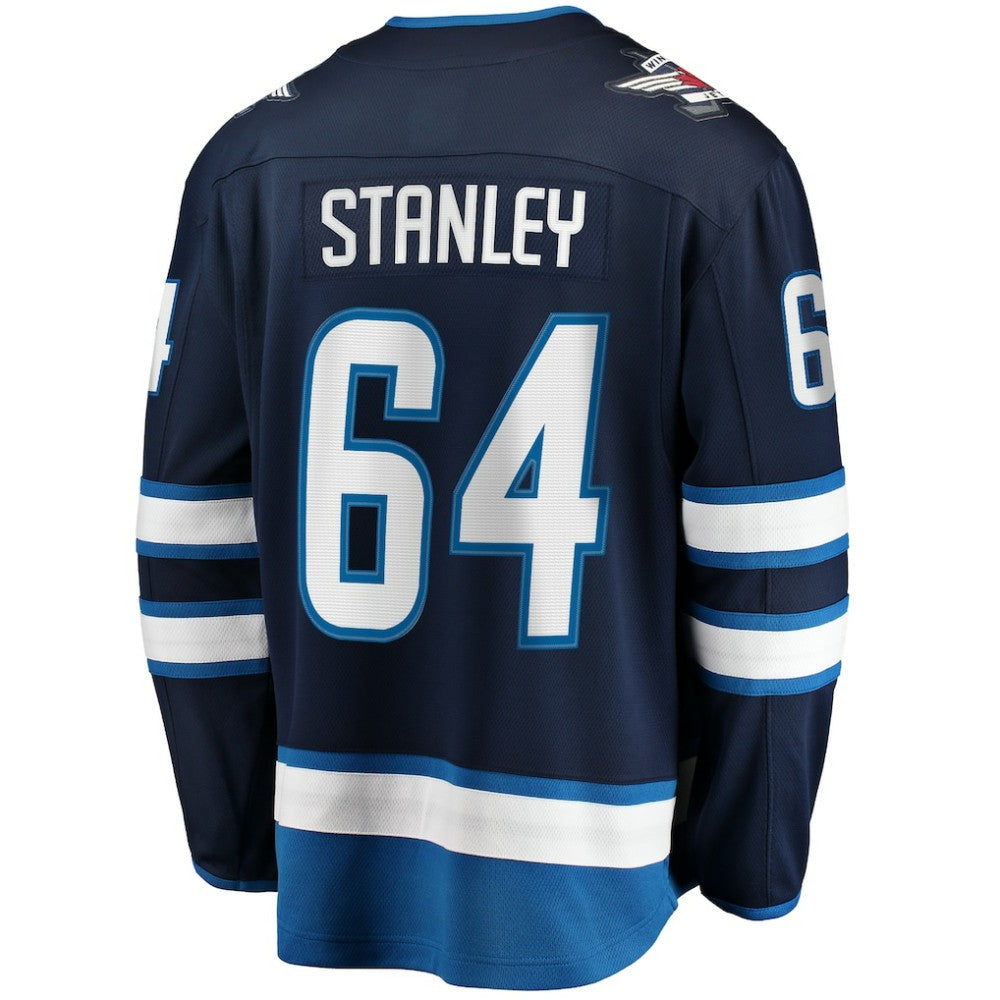 NHL Logan Stanley Winnipeg Jets Fanatics Home Premier Breakaway Player Jersey - Navy