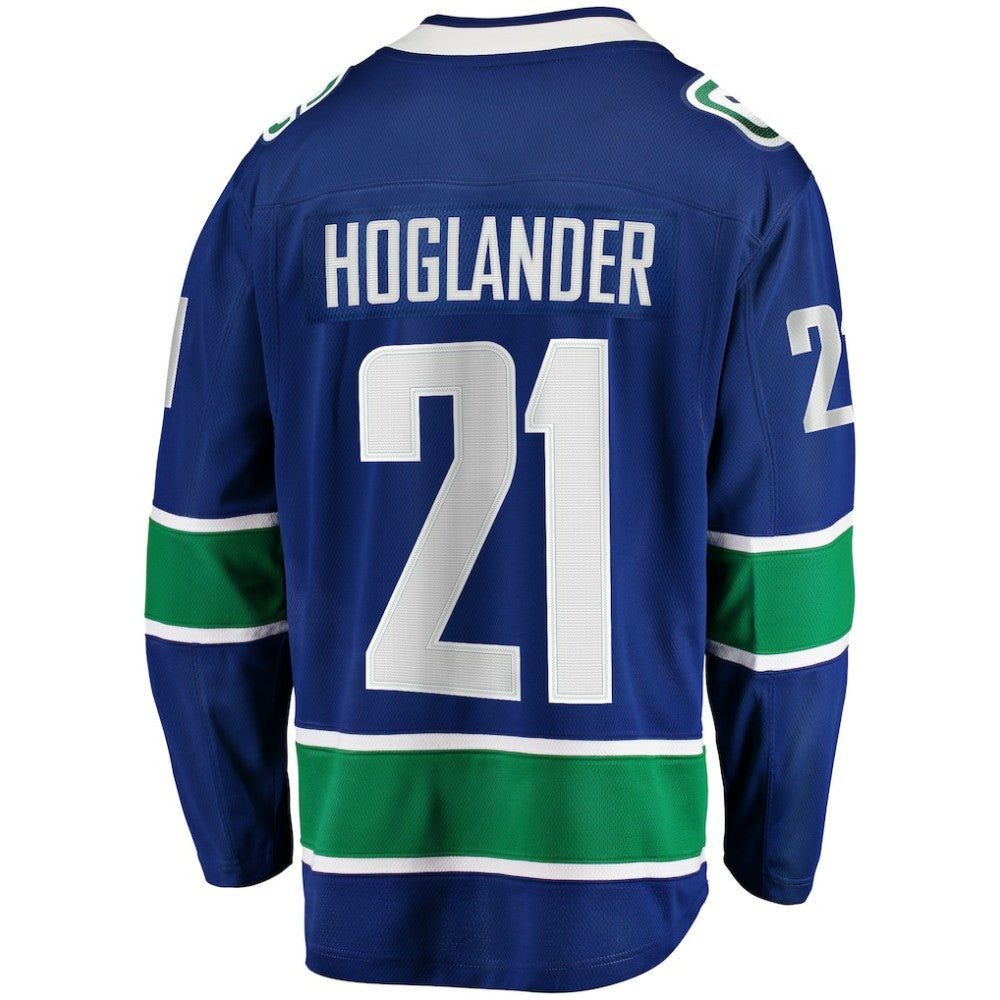 NHL Nils Hoglander Vancouver Canucks Fanatics Home Premier Breakaway Player Jersey - Blue