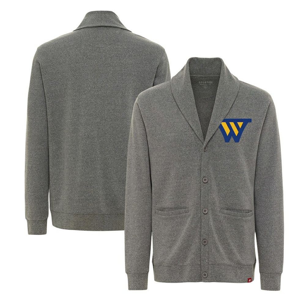 Golden State Warriors Sportiqe Unisex Henshaw Long Sleeve Full-Button Cardigan Sweater Heather Gray