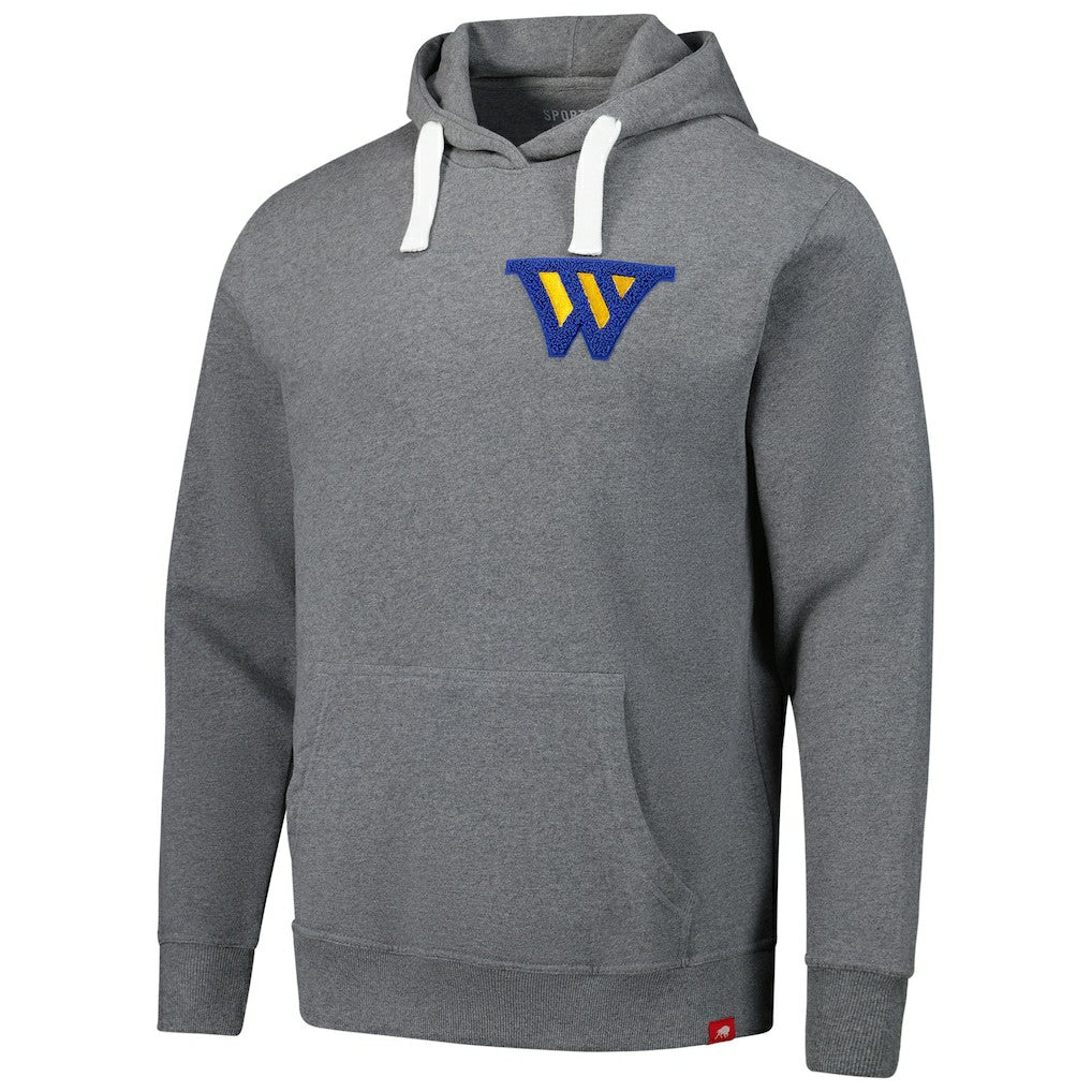 Golden State Warriors Sportiqe Unisex Varsity Collection Blake Pullover Hoodie Heather Gray