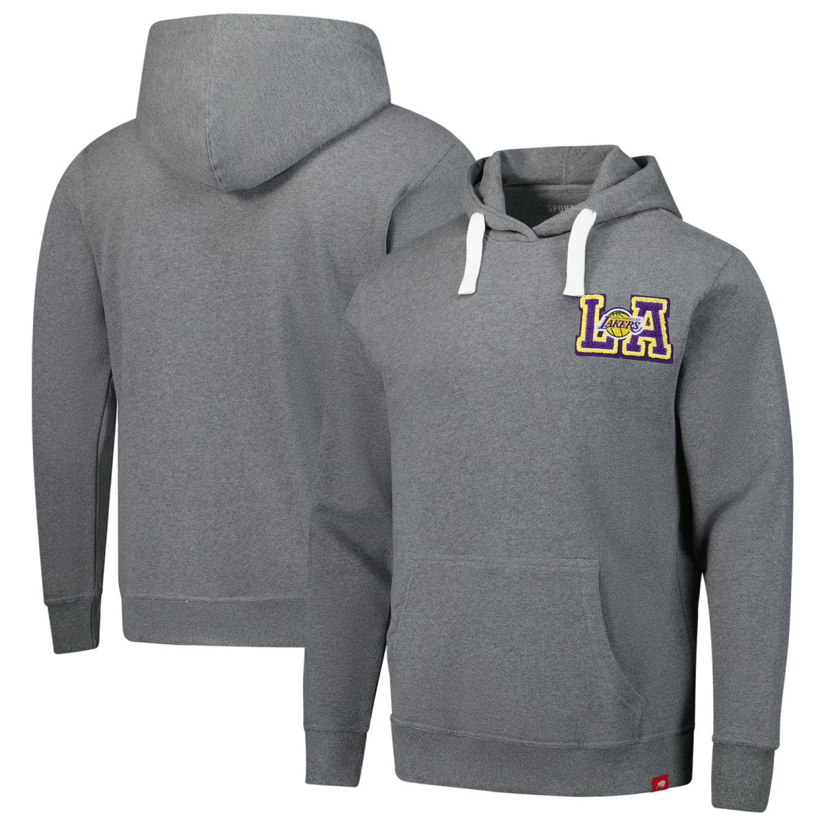 Los Angeles Lakers Sportiqe Unisex Varsity Collection Blake Pullover Hoodie Heather Gray