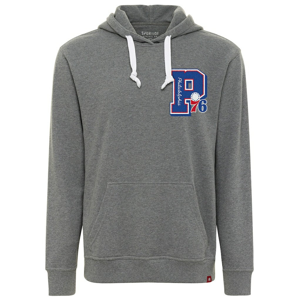 Philadelphia 76ers Sportiqe Unisex Varsity Collection Blake Pullover Hoodie Heather Gray
