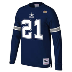 Deion Sanders Dallas Cowboys Retired Player Name & Number Long Sleeve Top Navy