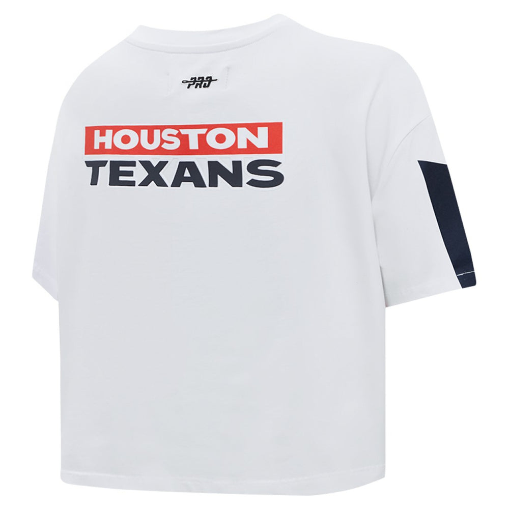 Houston Texans Pro Standard Women's Away Cropped Boxy T-Shirt White