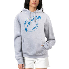Detroit Lions G-III 4Her by Carl Banks Women's Football Logo Fleece Tri-Blend Pullover Hoodie Heather Gray
