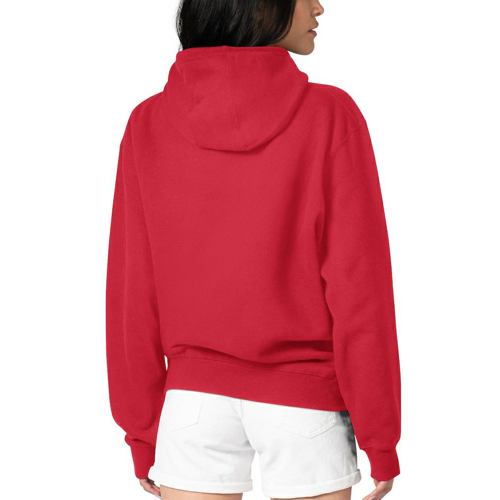 Kansas City Chiefs G-III 4Her by Carl Banks Women's Football Logo Fleece Tri-Blend Pullover Hoodie Red