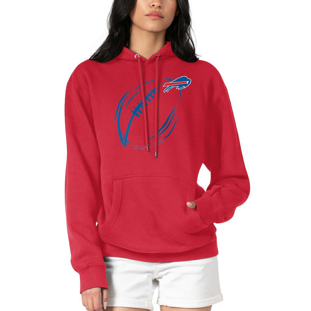 Buffalo Bills G-III 4Her by Carl Banks Women's Football Logo Fleece Tri-Blend Pullover Hoodie Red