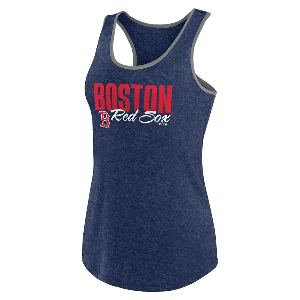 Boston Red Sox Profile Women's Plus Size Racerback Tank Top - Navy Tanks