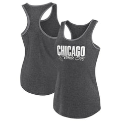 Chicago White Sox Profile Women's Plus Size Racerback Tank Top - Black Tanks