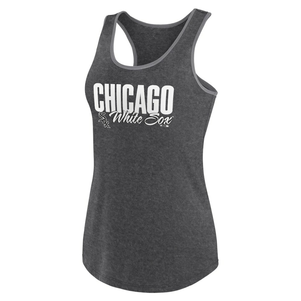 Chicago White Sox Profile Women's Plus Size Racerback Tank Top - Black Tanks