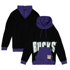 Milwaukee Bucks Hardwood Classics Big Face 5.0 Pullover Hoodie Black
