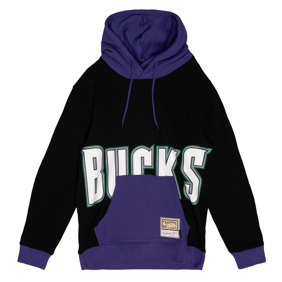 Milwaukee Bucks Hardwood Classics Big Face 5.0 Pullover Hoodie Black