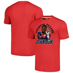 Andre Johnson Houston Texans Homage Caricature Retired Player Tri-Blend T-Shirt Red