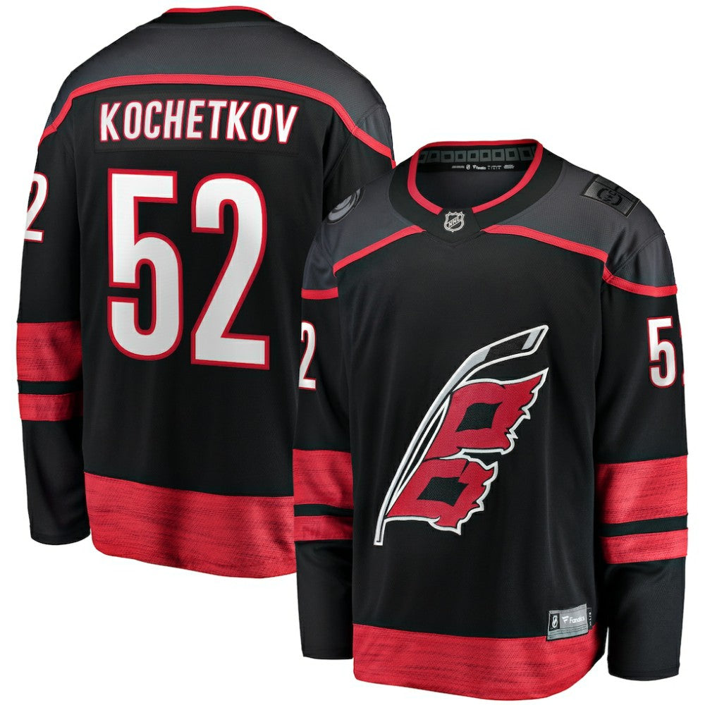 NHL Pyotr Kochetkov Carolina Hurricanes Fanatics Home Premier Breakaway Player Jersey - Black
