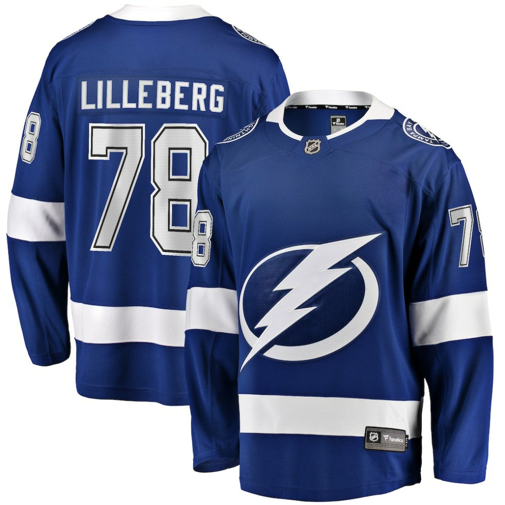 NHL Emil Lilleberg Tampa Bay Lightning Fanatics Home Premier Breakaway Player Jersey - Blue