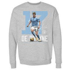 Manchester City 500 Level Bold Number Pullover Crewneck Sweatshirt Heather Gray shop
