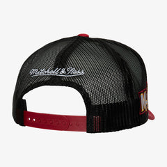 Miami Heat Hardwood Classics Blocker Foam Front Trucker Adjustable Hat White